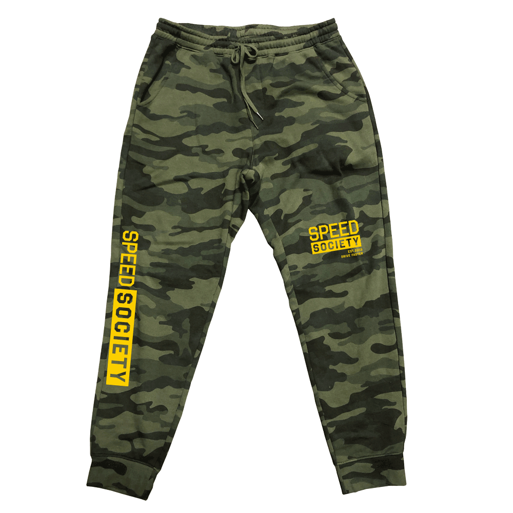 Mens camo sweatpants with 2025 elastic ankles
