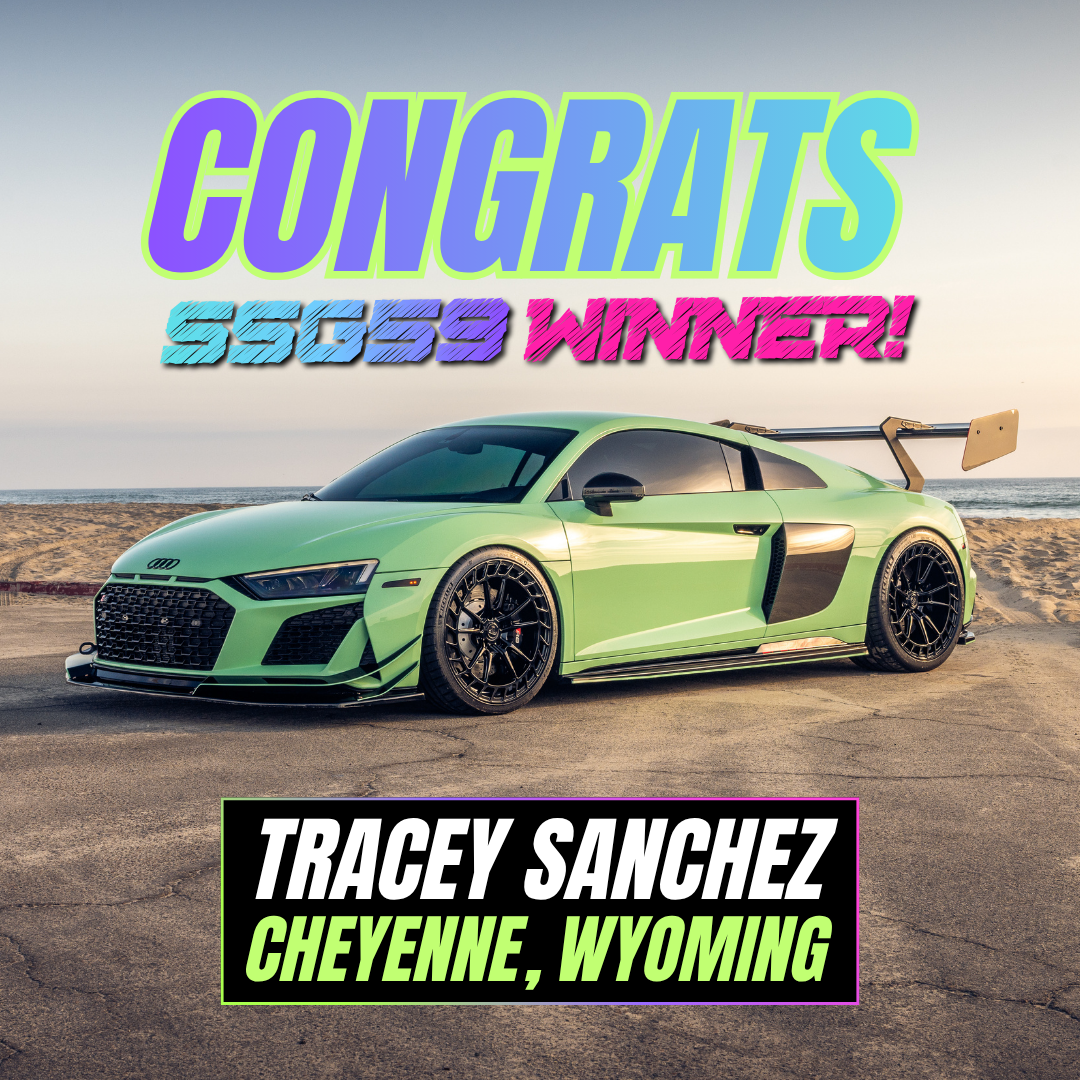 Tracey Sanchez Winner of #SSG59 - AUDI R8 + $20,000 Cash!