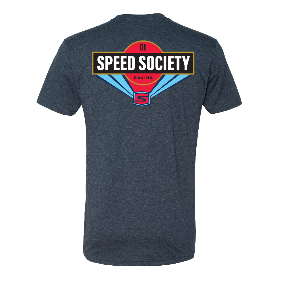 Back of the midnight navy Speed Society Martini T-Shirt