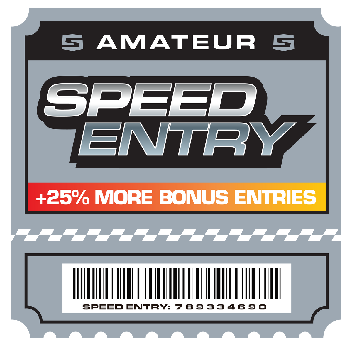 Speed Society Amateur Speed Entry ticket graphic