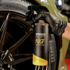 Speed Society Tire Shine on a car tire