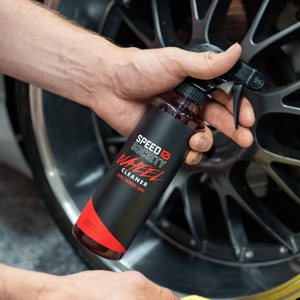 Speed Society Wheel Cleaner on a wheel