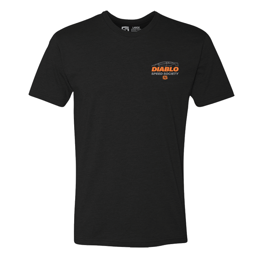 Front of the black Speed Society Diablo T-Shirt