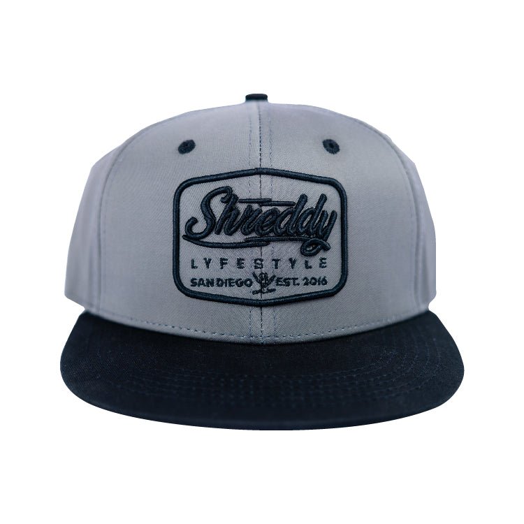 Diamond Grey/Black Snapback - Shreddy