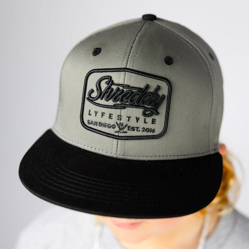 Diamond Grey/Black Snapback - Shreddy