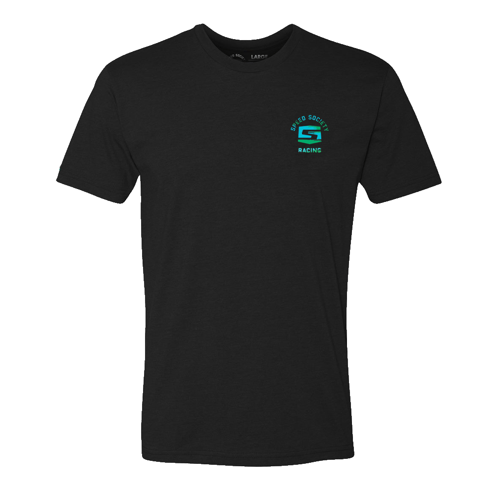 Front of the black Speed Society Driver T-Shirt