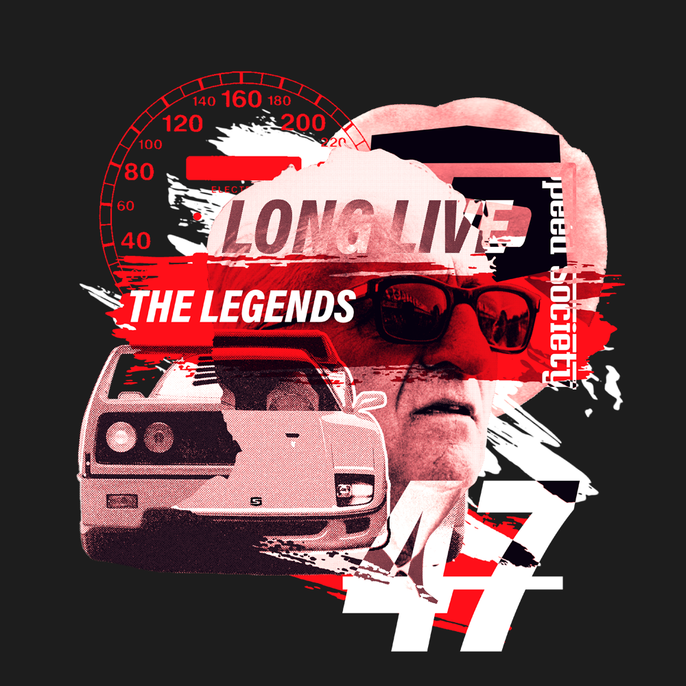 Close-up of the Speed Society Enzo T-Shirt graphic
