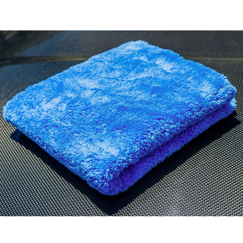 Speed Society microfiber towel in use on a car