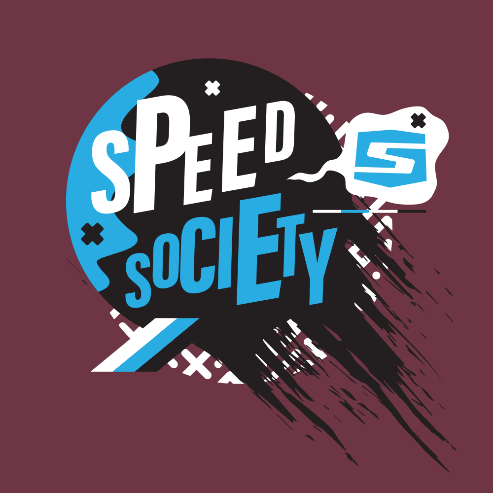 Close-up of the Speed Society Offset T-Shirt graphic