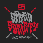 Close-up of the Speed Society Pass T-Shirt graphic