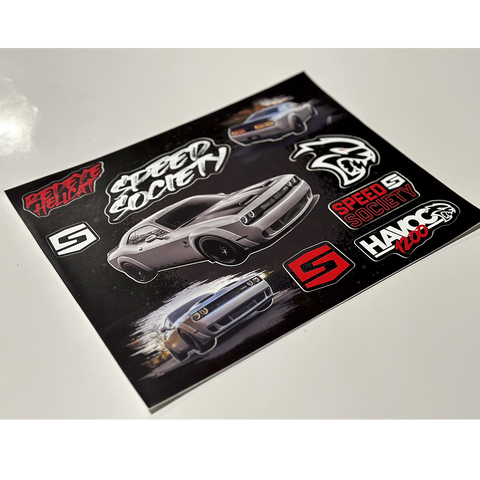 Havoc 1200HP Redeye Hellcat Sticker Sheet – Speed Society