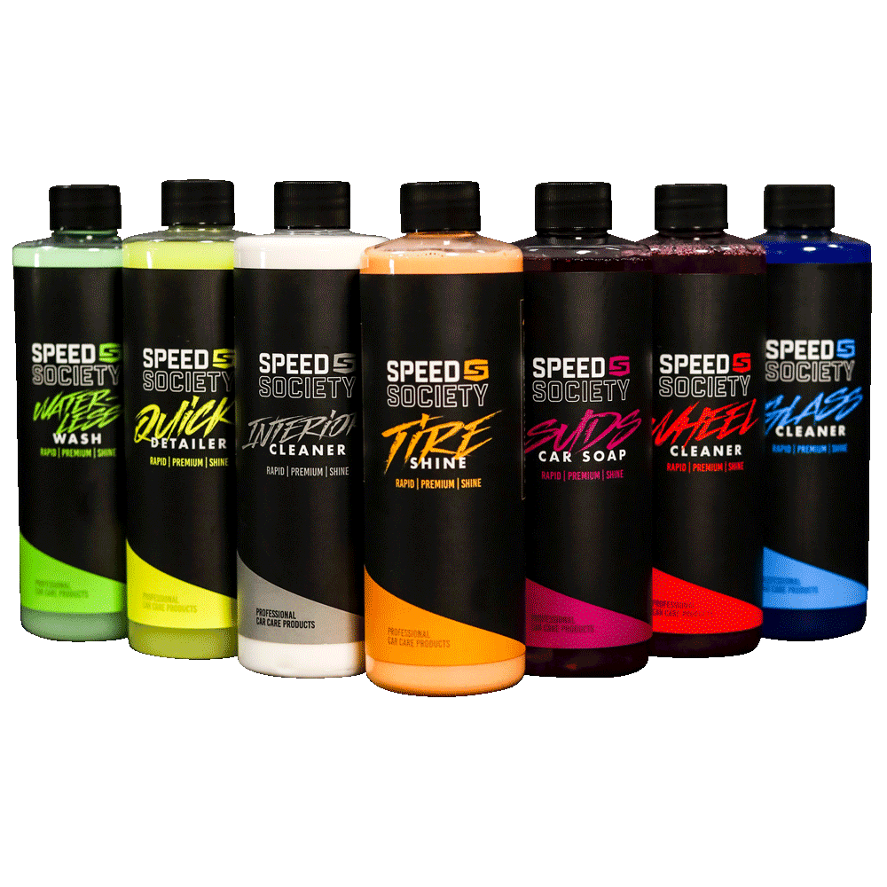 Speed Society Car Care Kit, all seven detailing bottles