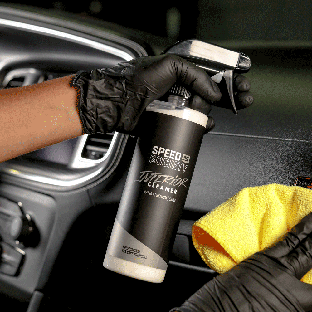 Speed Society Interior Cleaner in a car interior