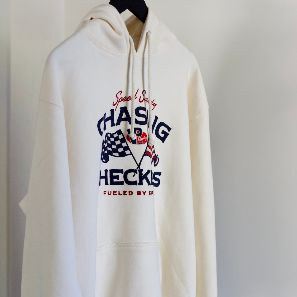 VP Racing Chasing Checkers bone hoodie, lifestyle photo