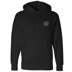 Front of the black Speed Society Marshmellow hoodie