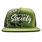 Black and green The Streets mesh-back snapback by Speed Society, alternate angle