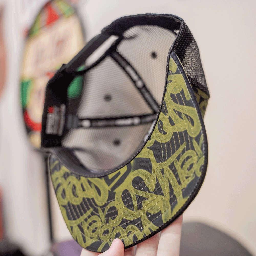 Black and green The Streets mesh-back snapback by Speed Society, alternate angle