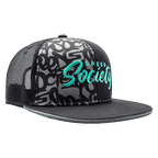 Black and teal The Streets mesh-back snapback by Speed Society