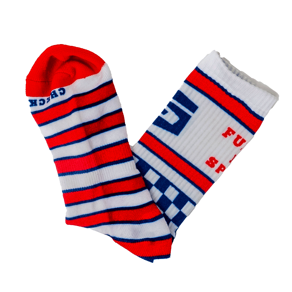 VP Racing Chasing Checkers crew sock, alternate view